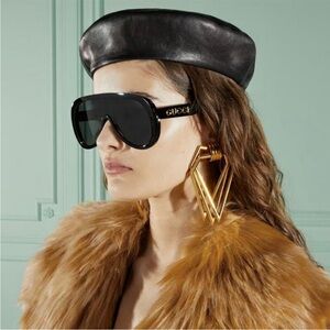 Authentic Gucci Shield Black Sunglasses